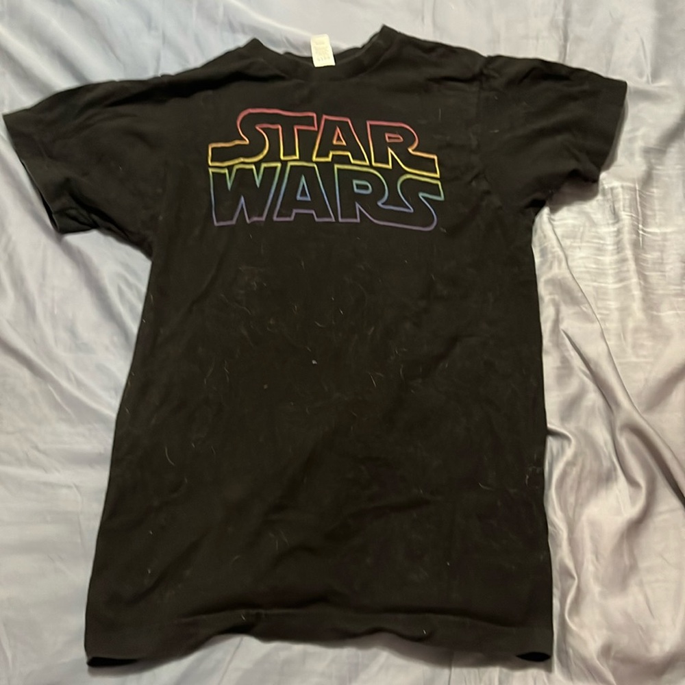 Rainbow logo Star Wars tee shirt